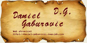 Daniel Gaburović vizit kartica